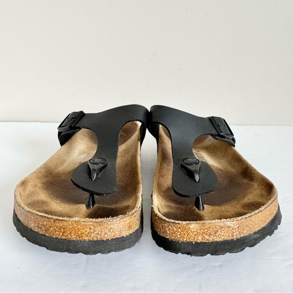 Birkenstock Gizeh Sandals Womens Size 41 Size 10-10.5 Black Birko-Flor T Strap - Picture 12 of 16